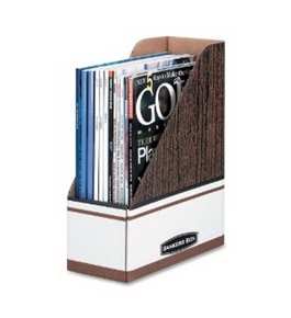 Fellowes 6-Pack Magazine File Holder, 4-Inch by 9-Inch by 11-1/2-Inch, Wood Grain