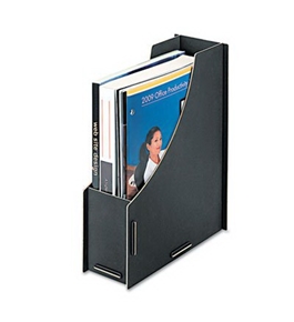 Fellowes 8015801 Recycled Large Magazine File 12 1/4 x 4 1/2 10 1/16 Black 6/Pack