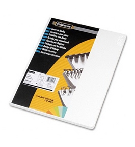 Fellowes Binding Covers Expressions Grain, Oversize, White, 50 Pack (52127)