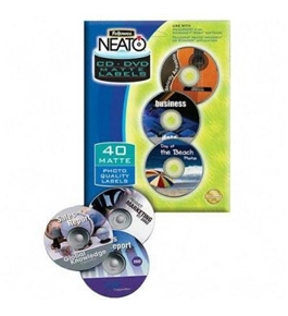Fellowes Neato CD/DVD White Matte Labels #99945 300 count 