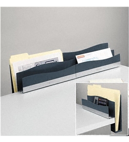 FELLOWES MFG. CO. Desk Edge File, Polystyrene, 12 1/4w x 3 1/2d x 8 1/4h, Slate Gray