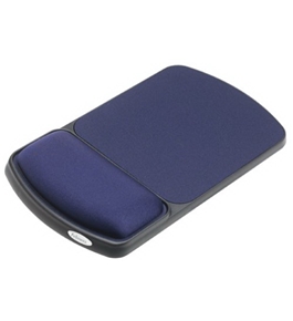 Fellowes Gel Wrist Rest and Mouse Rest, Sapphire/Black (98741)