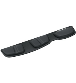 Fellowes Keyboard Palm Support with Microban Protection, Black Leatherette (9182501)