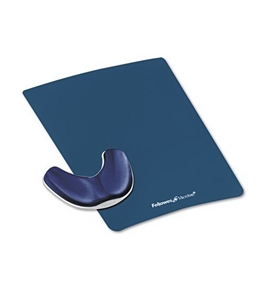 Fellowes Memory Foam Gliding Palm Support With Mouse Pad, Saphire - Sold as 2 Packs