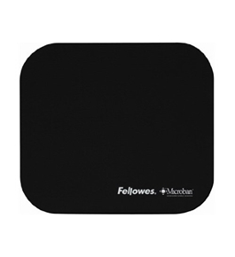 Fellowes Mouse Pad with Microban Protection, Black