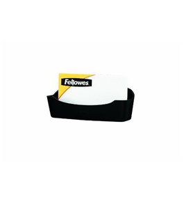 Fellowes Partition Additions Business Card/Paper Clip Holder, 4.125x1.75 Inches, Graphite (75274)