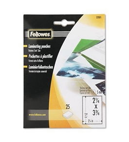 Fellowes Pouches For Hot Laminating Machines, 25/Pack - Sold as 2 Packs of - 25 Total of 50
