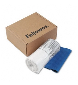 Fellowes Powershred Shredder Bags, 10 Gallon Capacity, Clear, 100 Bags & Ties/CTN