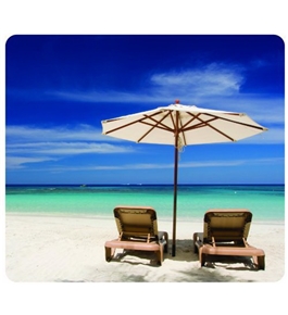 Fellowes Recycled Optical Mousepad - Beach Chairs -5909501