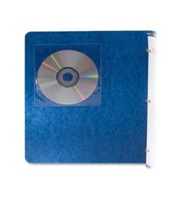 Fellowes Self-Adhesive CD Holders, 5-3/8"X1/32"X5-3/8", 5/Pack, Clear