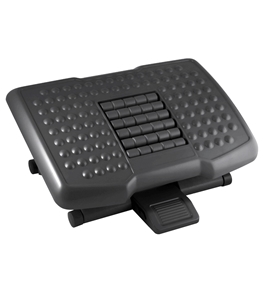 Kantek FR750 Premium Adjustable Footrest with Rollers - Black