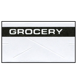 Garvey Preprinted G2212 White/Black Grocery Labels for a 22-6, 22-7 and 22-8 Labeler