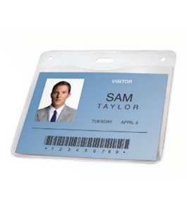 GBC BadgeMates Horizontal ID Badge Holder, 4 x 3 Inches, Clear, 25 Holders per Pack (3747472)