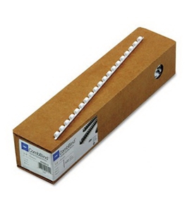 GBC CombBind Spines, 0.25 Inch, 25-Sheet Capacity, White, 100 per Box (4000014)