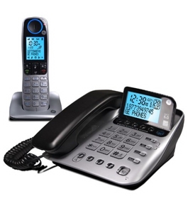 GE DECT 6.0 Corded Phone with Cordless Handset, Caller ID, Answering System Combination, and Large LCD Display (30524EE2)