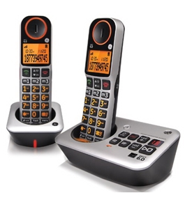 GE Easy to Use Amplified Cordless Dual Handset Speakerphone with Caller ID and Digital Answering System (30542EE2)