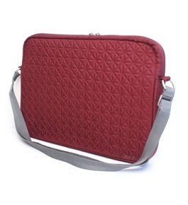 Genuine Belkin Garnet Red F8N093-083 15.4"-Inch Quilted Nylon Laptop Notebook Shoulder Bag Tote Carrying Case, With Plush Inner Lining To Protect Your Laptop Notebook From Scratches, Exterior Dimensions: 11-1/2" x 16" x 1-1/2"
