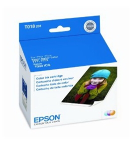 Genuine Epson T018 Tri-Color Ink Cartridge T018201 Sealed Bag Guarantee; 777