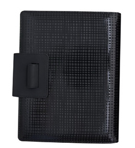 Grandluxe Global Geometric Cameleon Executive PU Leather Organiser Black, 8.3 x 5.8-Inches (232245BK)