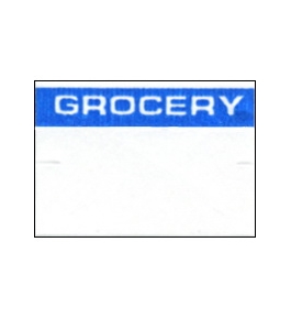 Garvey Preprinted GX1812 White/Blue Grocery Labels for a 18-6 Labeler