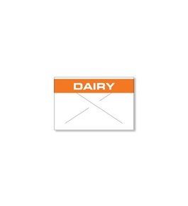 Garvey Preprinted GX1812 White/Orange Dairy Labels for a 18-6 Labeler