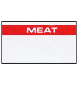 Garvey Preprinted GX2212 White/Red Meat Labels for a 22-6, 22-7 and 22-8 Labeler