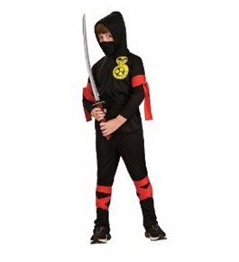 Haunted House Child's Black Ninja Costume, Small