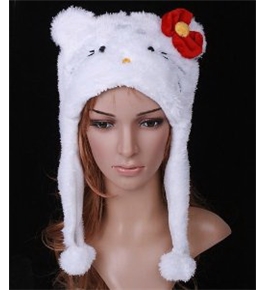 Hello Kitty Plush Animal Cartoon Hat