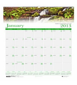 House of Doolittle Earthscapes Waterfalls of the World Wall Calendar 12 Months 2013 Photo, Recycled (HOD3811)