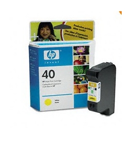 Printer Essentials for HP 40 Yellow - HP DeskJet 1200/1220/1600, DesignJet 430/650 - RM640Y Inkjet Cartridge