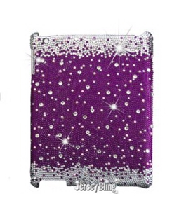 Jersey Bling PURPLE Crystal & Rhinestone Ipad case for Models 2, 3 or 4