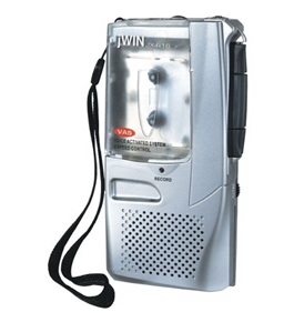 JWIN JXR16 Voice-Activated Micro Cassette Recorder