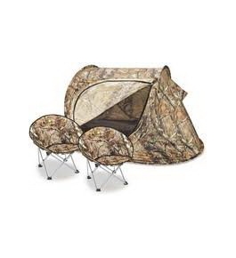 Kids' Tent and 2 Chairs by Lucky Bums - Camouflage - Great for Camping or Playing Indoors & Outdoors