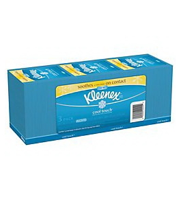 Kleenex(R) Cool Touch(Tm) Tissues, 50 Tissues Per Box, Pack Of 3