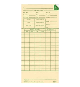 Lathem E6-M Monthly Time Cards