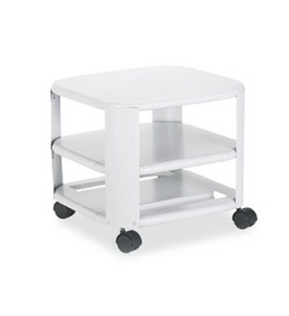 Master® - Mobile Printer Stand, 3-Shelf, 17-4/5w x 17-4/5d x 14-3/4h, Platinum - Sold As 1 Each - Stores printer under desk to free up valuable desktop space.