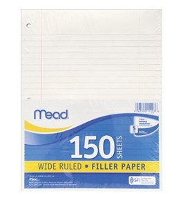 Mead Filler Paper, 150-Count, Wide Rule (15103)