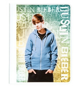 Mead Justin Bieber Composition Book, 80CT Wide Rule, Yellow Design (72621)