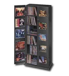 Mediwerks 150-Disc CD Display Cabinet - Black