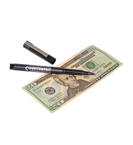 MMF Industries Counterfeit Detector Pen, 5.5 Inches, 12 Pens per Pack, Black Barrel (200045112)