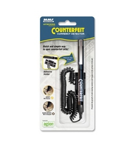 MMF Industries Counterfeit Detector Pen with Adhesive Holder, 5.5 Inches, Black Barrel (200045204)