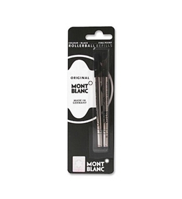 Montblanc Rollerball Pen Refill, Fine Point, 2/PK, Black Ink