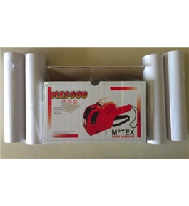 Motex Mx 5500 Label Fluorescent Orange 10 rolls of 1000 each total 10,000 labels 