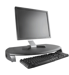 Kantek MS280B Monitor Stand/Keyboard Storage - Black