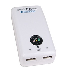 musicPower Encore 2-in-1 Dual Port USB AC Travel Power Adapter + Battery