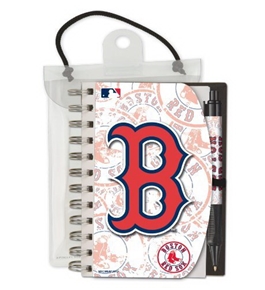 National Design Boston Red Sox Deluxe Hardcover 4 x 6-Inches Notebook and Grip Pen Set (12283-BPI)