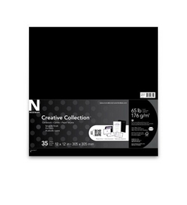 Neenah Creative Collection Classics Specialty Cardstock, 12 X 12 Inches, Eclipse Black, 35 Count (46315)