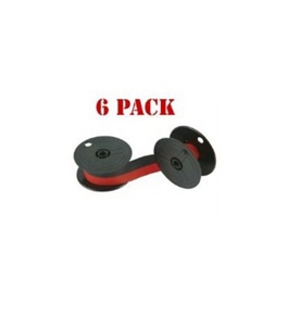 NEW Compatible Nukote BR80C Calculator Ribbon Black/Red (6-pack) For Sharp EL 1197 P III