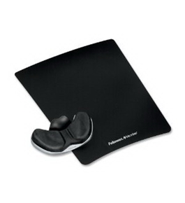 NEW - Memory Foam Gliding Palm Support w/Mouse Pad, Black - 9180301