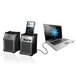 NEW Set of 2 Computer Speakers with MP3 Dock (Audio/Video/Electronics)